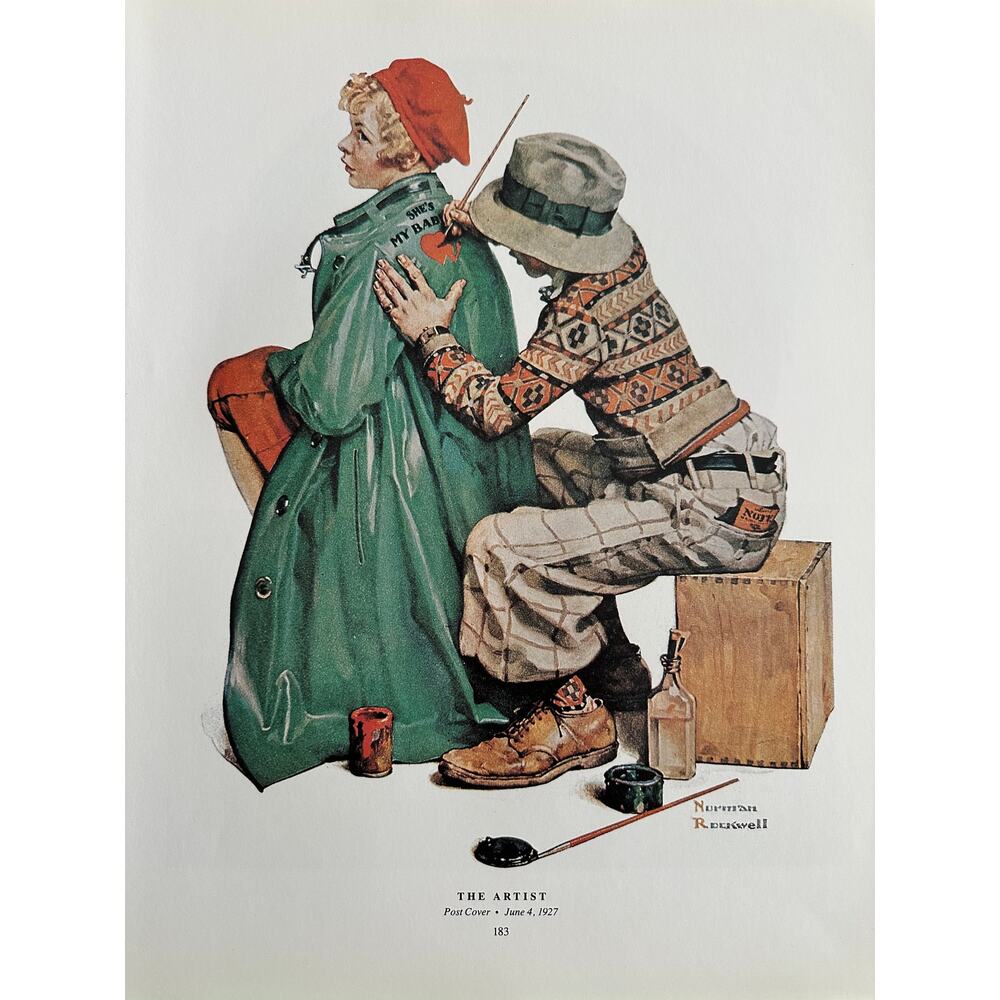 The Artist, Couples, Pioneer, Aviation Norman Rockwell, Print, Book Page, Art, 2